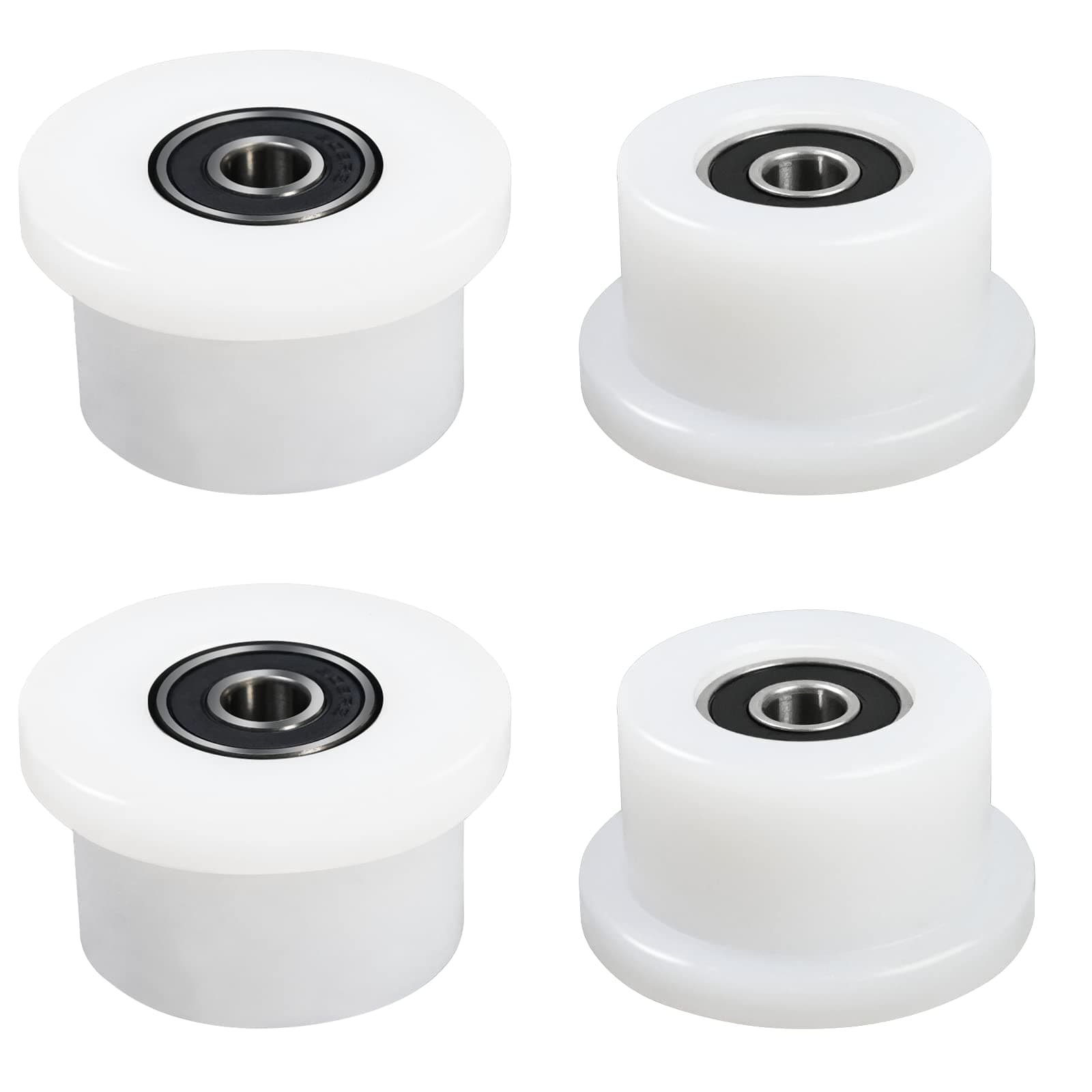 Qty.4 Machined Wheels/Rollers Compatible Total Gym Replacement, Fits Models 1000,1100,1400,1500,1600,1700,1800,1900,Achiever,Force,Gold,Max,Platinum,Platinum Plus,Pro,Supra, Supreme,Ultima,Ultra,XLI