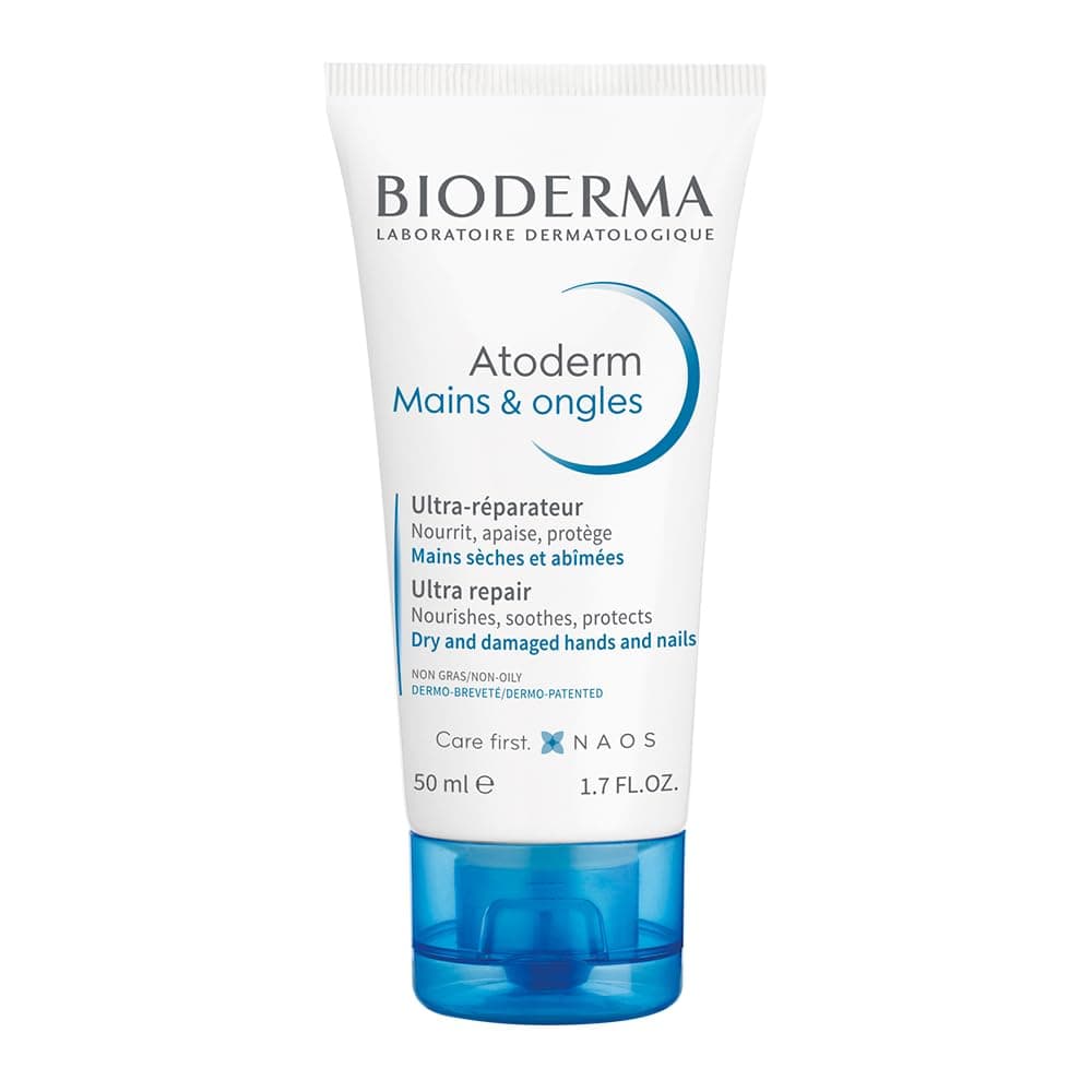 Bioderma Hand Cream D, 1.7 fl oz (50 ml) Hand Cream, For Sensitive Skin Repeated Drying, No Coloring, Ethyl Alcohol Free, Paraben Free