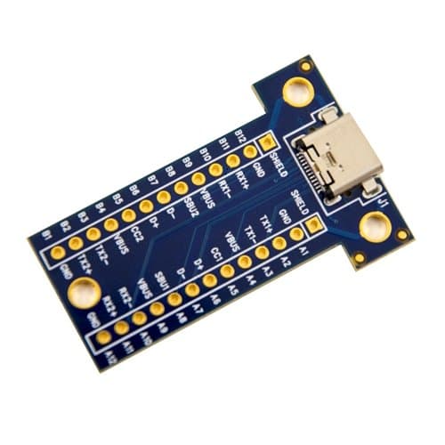USB Type C Female Receptacle Breakout Board v2.0
