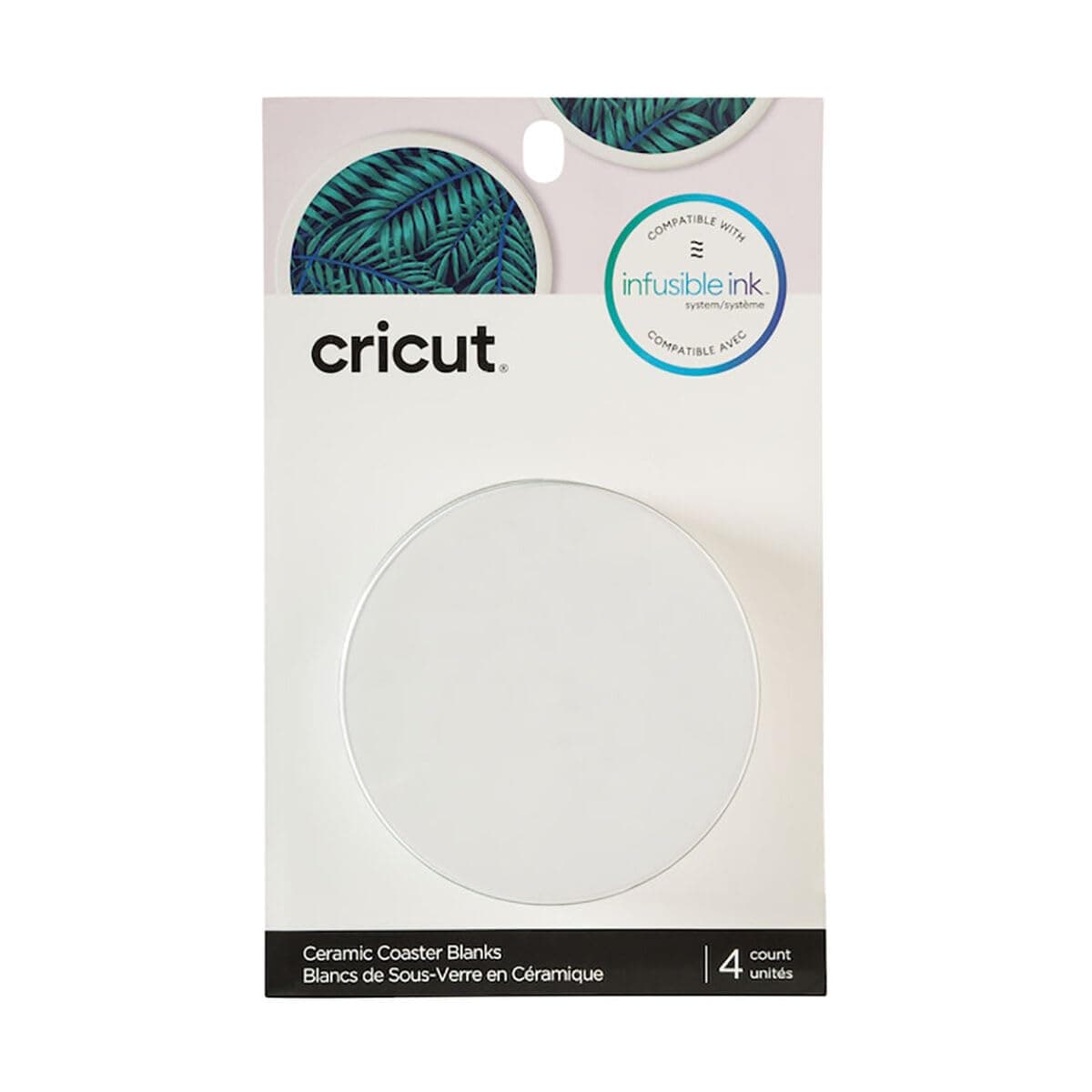 Cricut 2006582 Coaster Blanks, Ceramic Infusible Ink, White