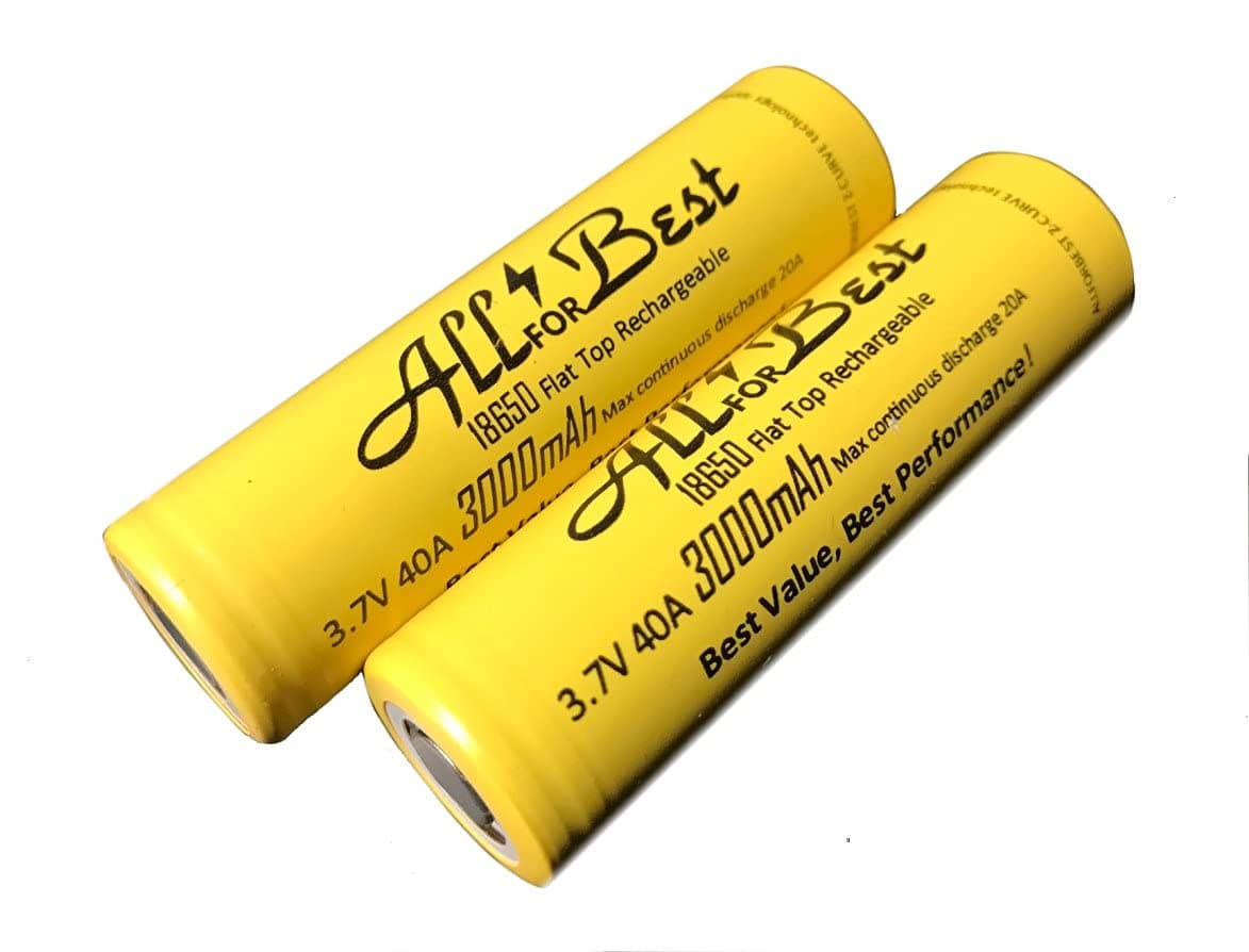 Genuine Flat Top AllForBest-3000mAh with SamSungCore Inside(2 Packl)