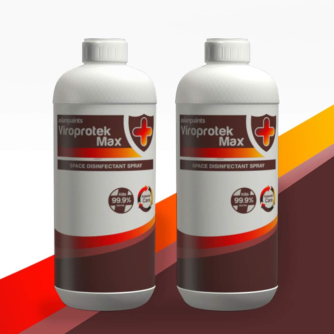 Asian Paints Viroprotek Max Space Disinfectant Spray Sanitizer - (Pack of 2 x 1L)
