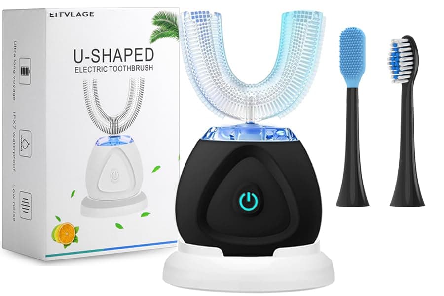 360 Ultrasonic Toothbrush, Automatic Toothbrushes Auto Sonic Tooth Brush, Teeth whitening Brush with Timer & Wireless Charging 360° Ultrasonic Electric Toothbrush for Adult