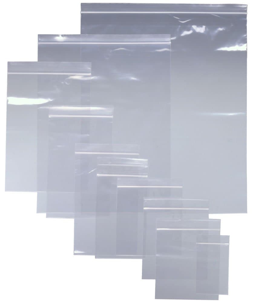 Interplas CZA4 4 Mil Ziplock Bag Assortment Pack, 13" Height, 13" Width (Case of 1000)