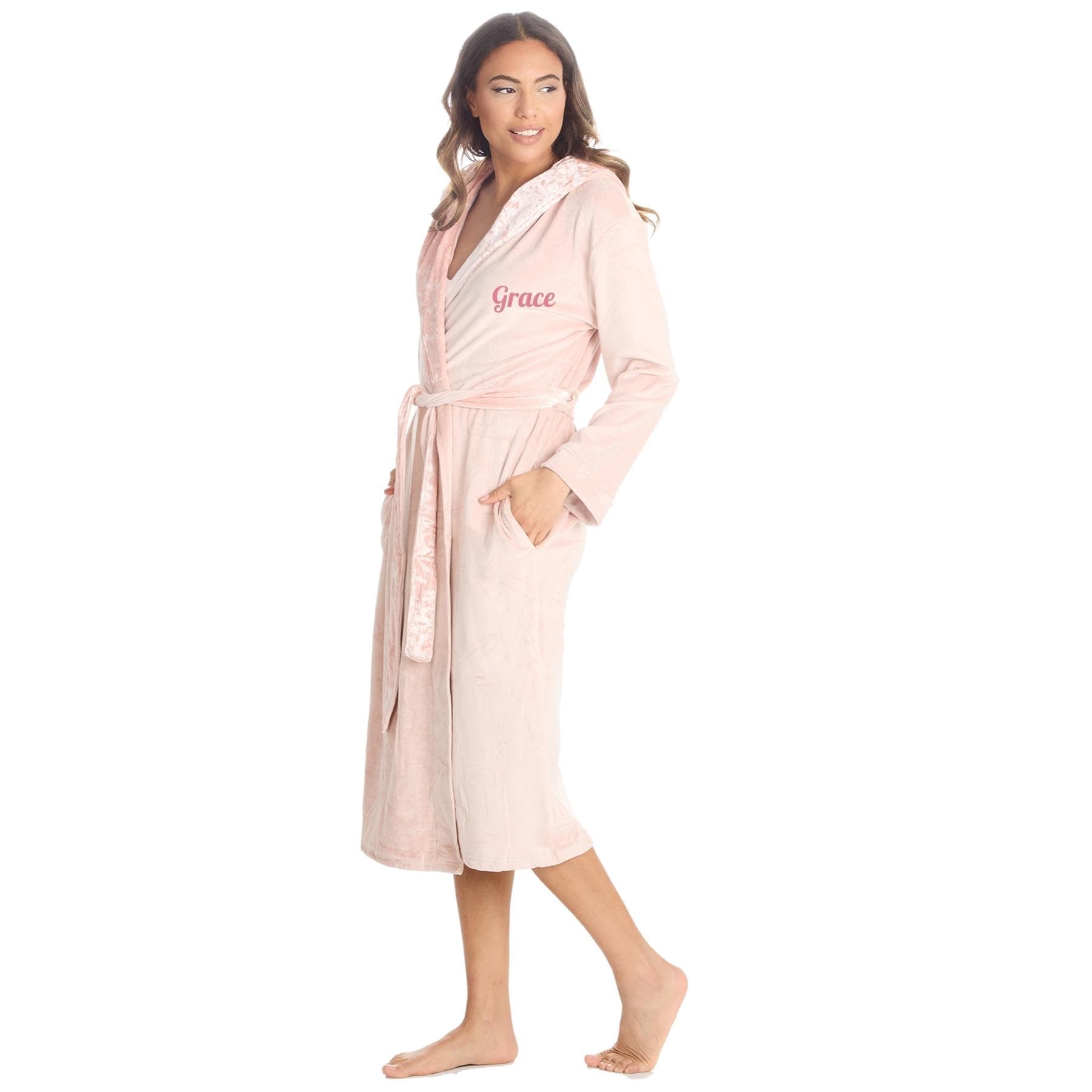 Style It Up Personalised Womens Robe Dressing Gown - Super Soft and Warm Fleece Bathrobe - Ideal for Gifting - Available in Range of Sizes and Colours