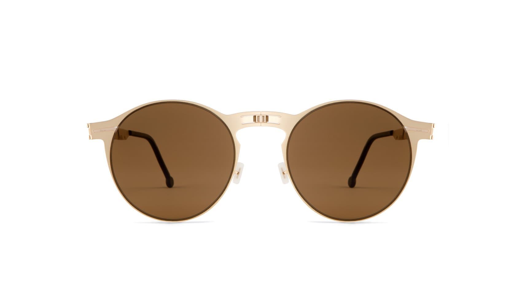 ROAV Balto // Gold & Brown Polarized Folding Sunglasses