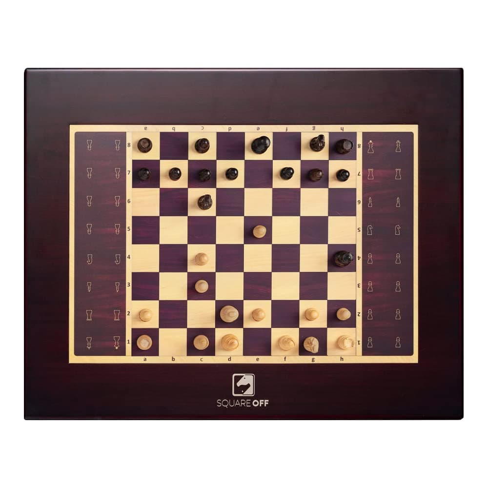 Square Off Chess Set - An Electronic Chessboard, which Moves the Opponent's Wooden Chess Pieces on its Own. Kids or Adults can Play Against The AI or Any Online Chess Player Across The Globe. (Grand Kingdom set 2019 edition)