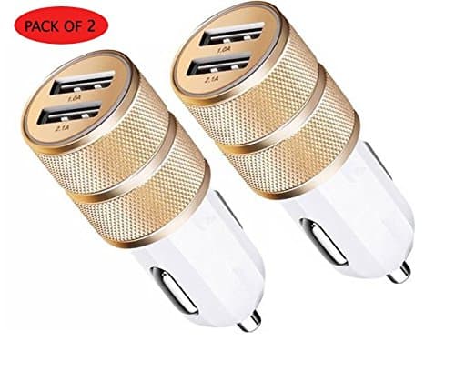 Trucase Usb Car Charger, 2 Port, 3.1 Amp Output,Fast Charge for iphone and android (PACK OF 2)