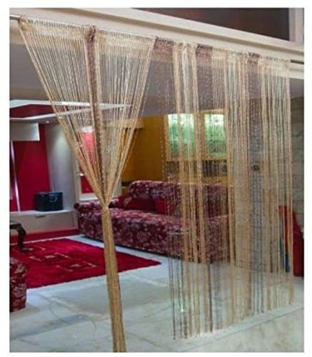 RAMCHA Coffee String Curtain with Silver Lining (1.00)