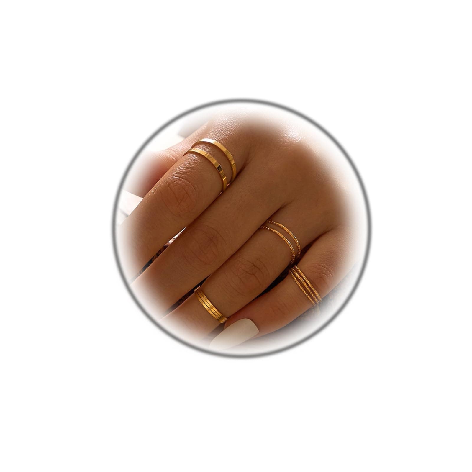 Simple Knuckle Rings Set for Women,Vintage Stackable Joint Finger Midi Rings Dainty Cute Rings Pack Festival Jewelry