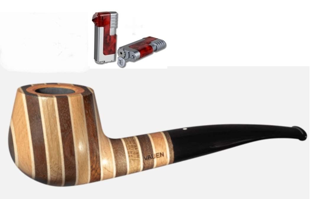 Vauen Hawaii Pipe 140 White Dots Edition + Necuma Pipe Lighter Lifestyle-Ambiente Tasting Sheet