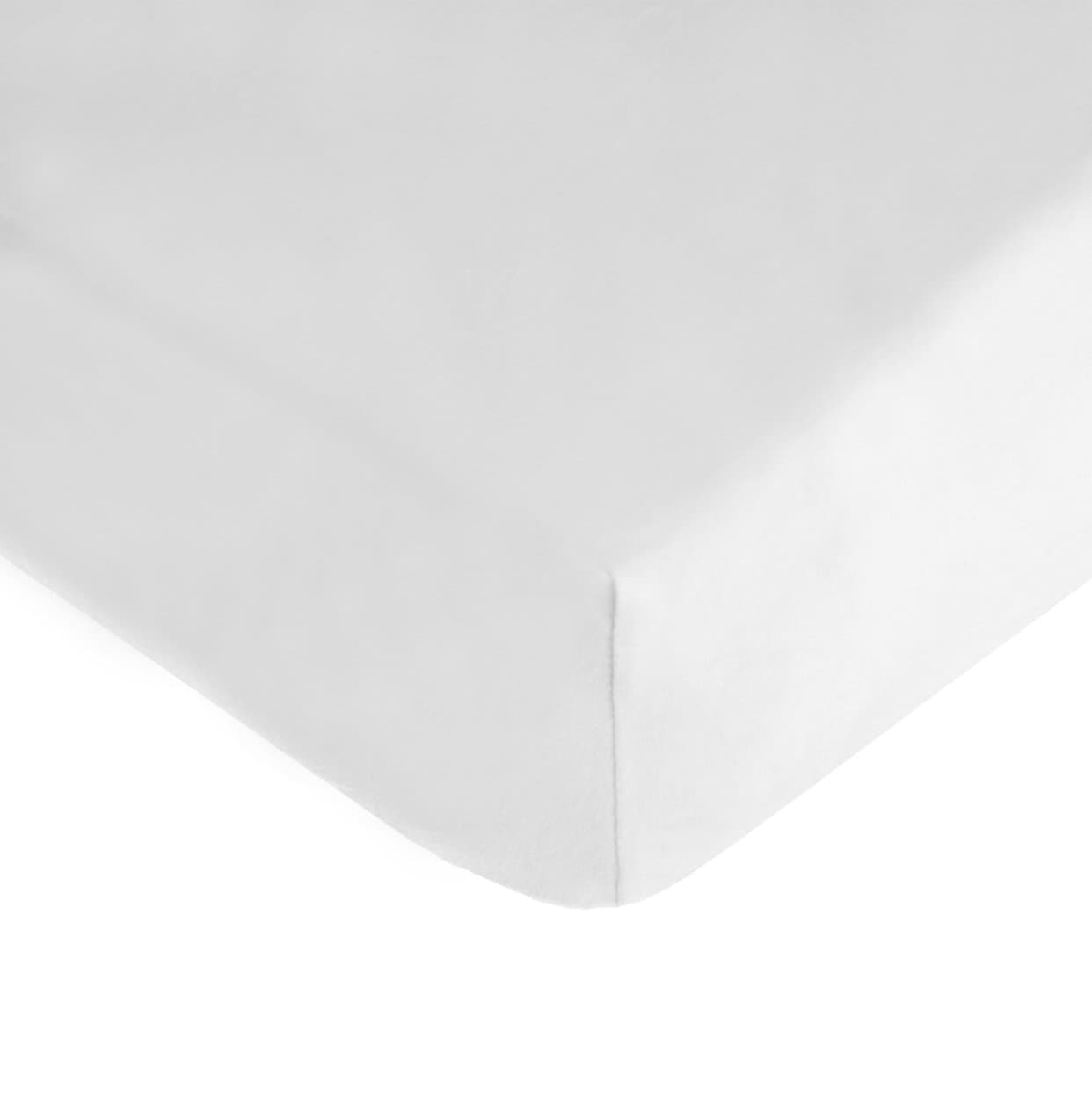100% Natural Cotton Fitted Crib Sheet 52" x 28" - Soft, Breathable, Hypoallergenic & Gentle Toddler Bed Sheet, White, Neutral for Boys & Girls