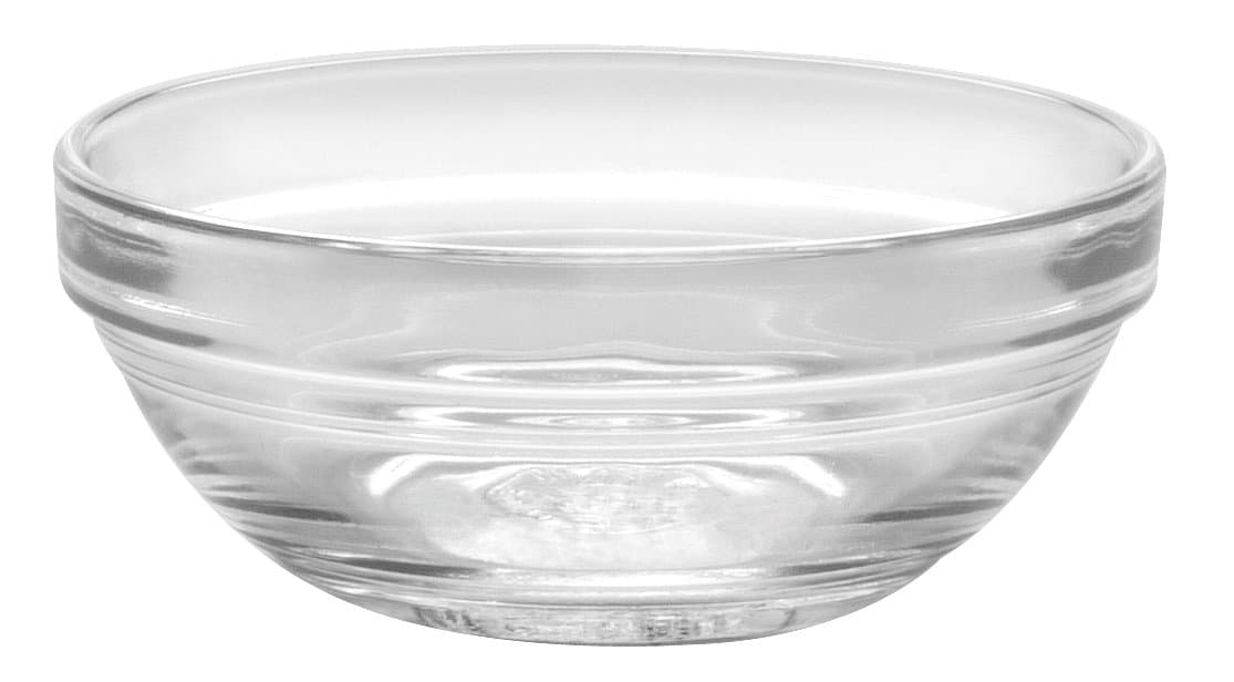 Duralex Made In France Lys 3-1/2-Inch Stackable Clear Glass Bowl, Set of 6