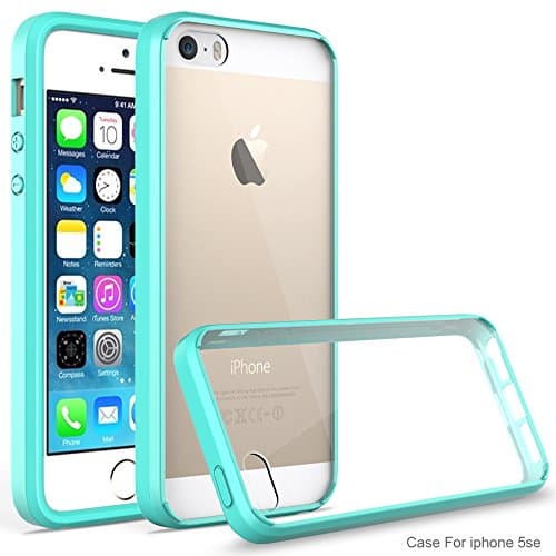 iPhone 5S Case | iPhone SE Case | GearDawn | Acrylic + TPU | Ultra-Slim Protective Light-Weight Case With Shock-Absorption Bumper and Anti-Scratch Crystal Clear Back, For iPhone 5S/SE (Green)