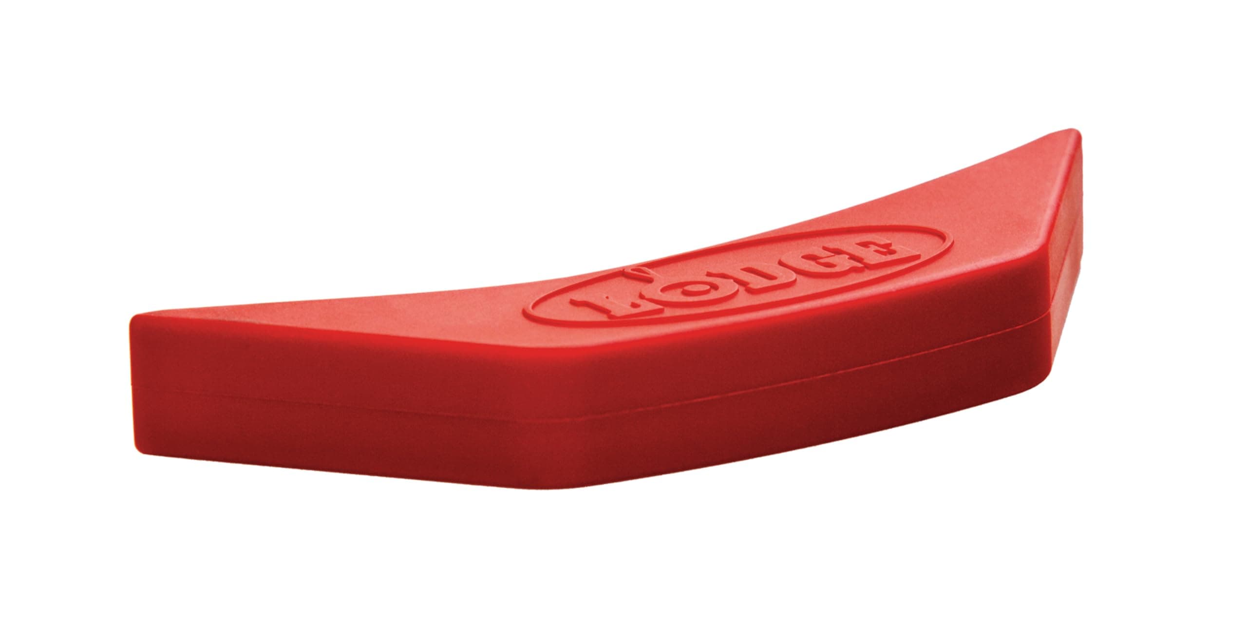 Lodge Silicone Assist Handle Holder - Dishwasher Safe Hot Handle Holder Designed for Traditional Lodge Cast Iron Dual Handle Products - Reusable Heat Protection Up to 450° - Red