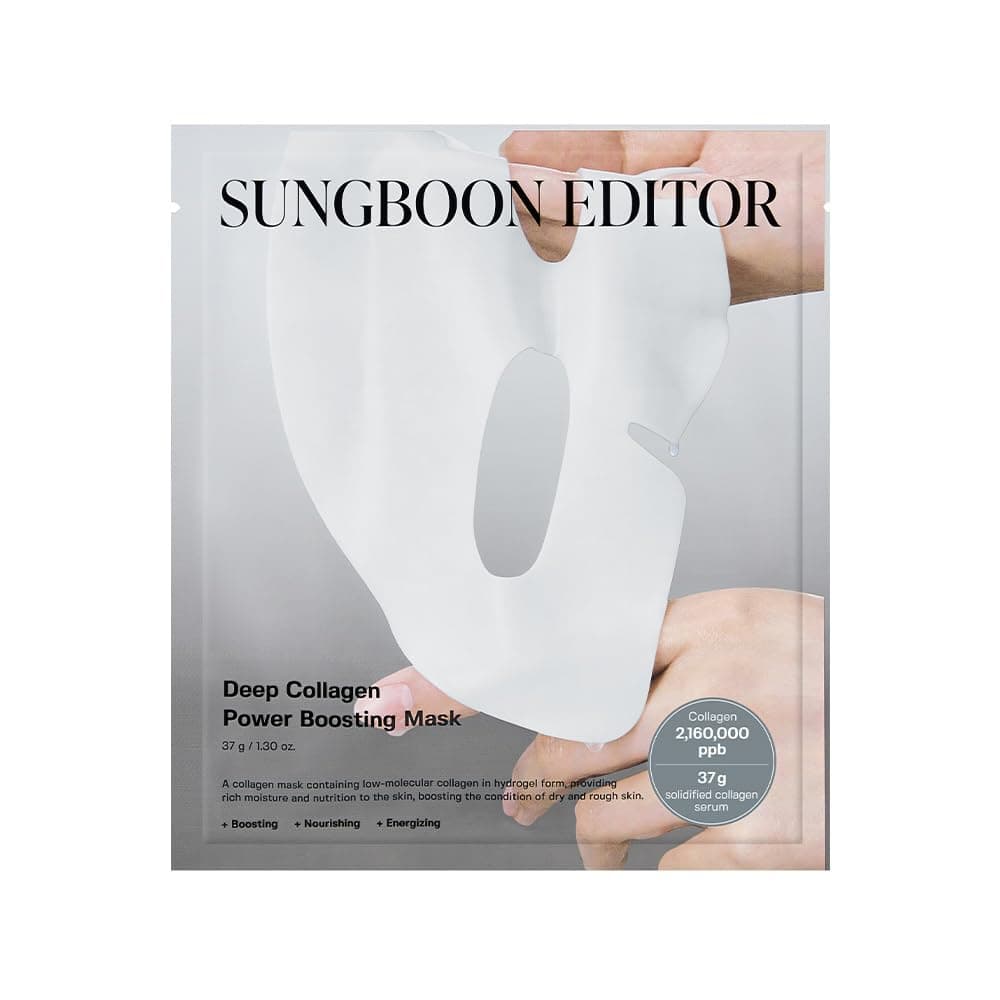 SUNGBOON EDITOR Deep Collagen Overnight mask, Real Collagen 2,160,000ppb&Peptides | Glass Skin, Elasticity for Aged Skin, Face Masks, Hydrating face mask, Real TikTok Viral, Korean Skin Care, 37gx1ea