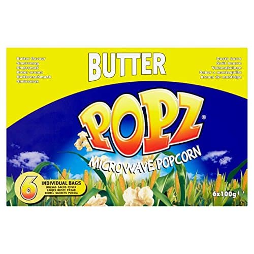Popz Butter Microwave Popcorn 6 x 100g
