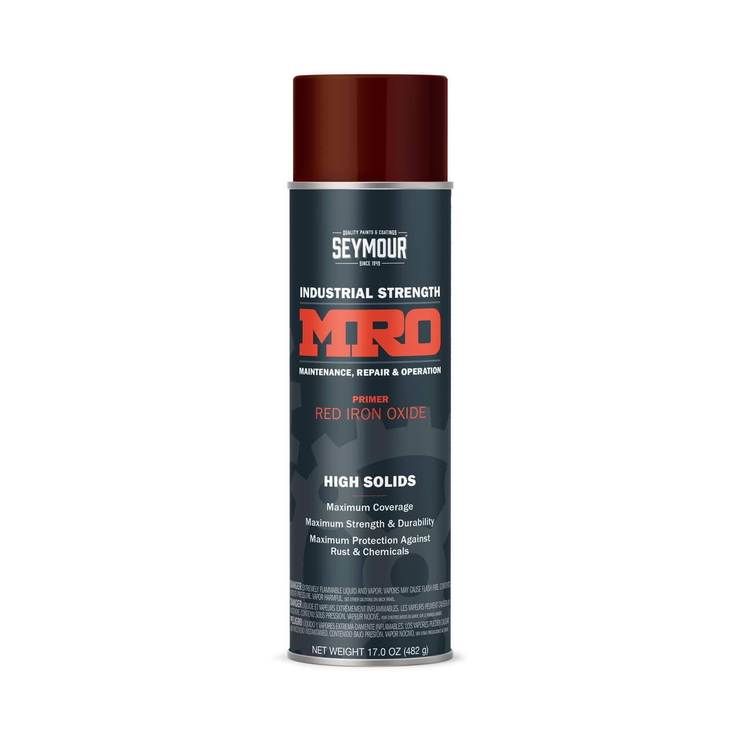 620-1407 Industrial MRO High Solids Spray Paint, Red Iron Oxide Primer