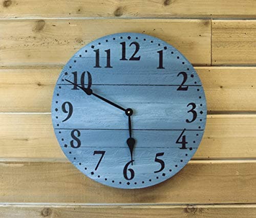 Coastal Theme Wall Clock - 18" Clock for Beach Cottage or Coastal Decor.