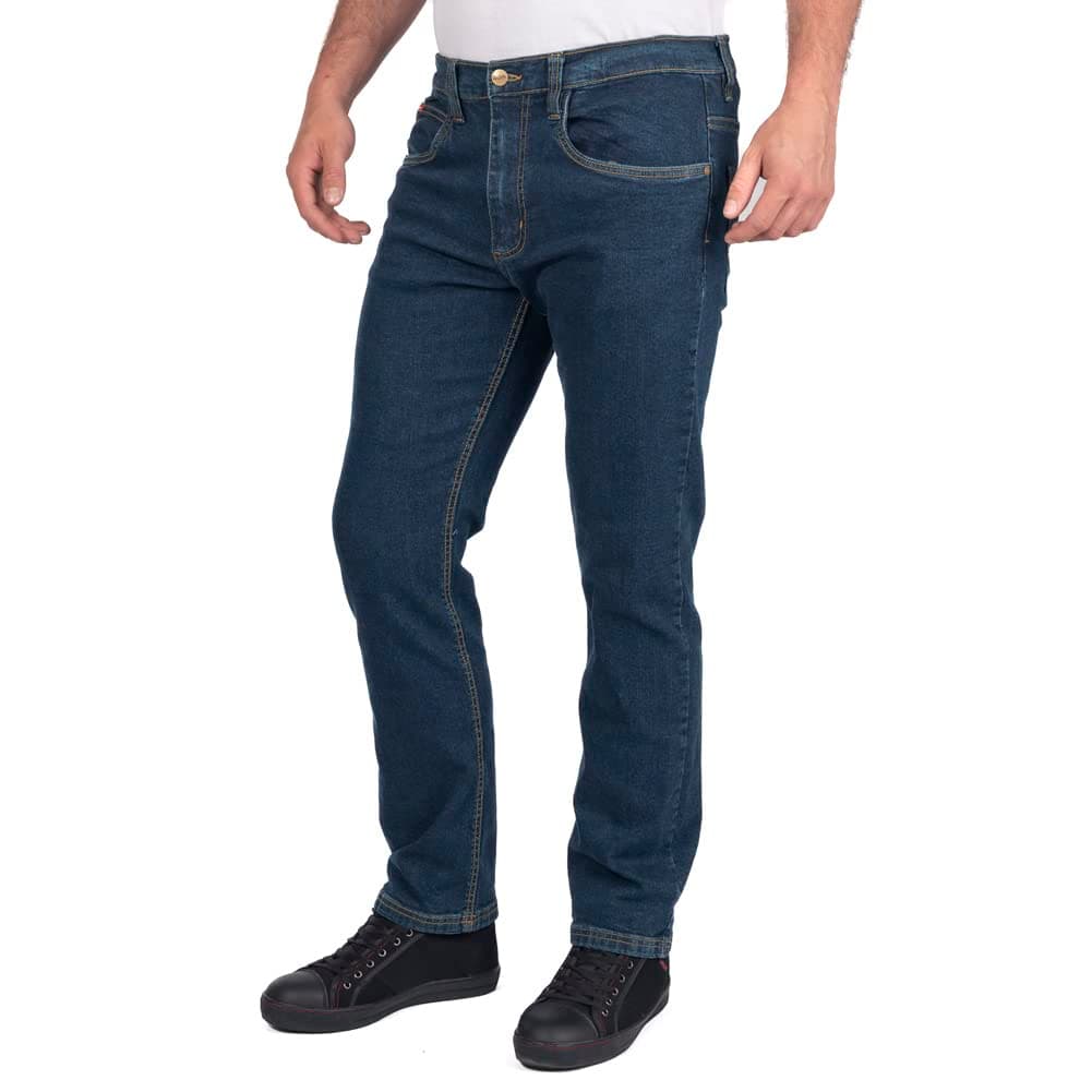 Men's Workwear Jeans Classic Regular Fit Stretch Denim Durable Utility Work Pants