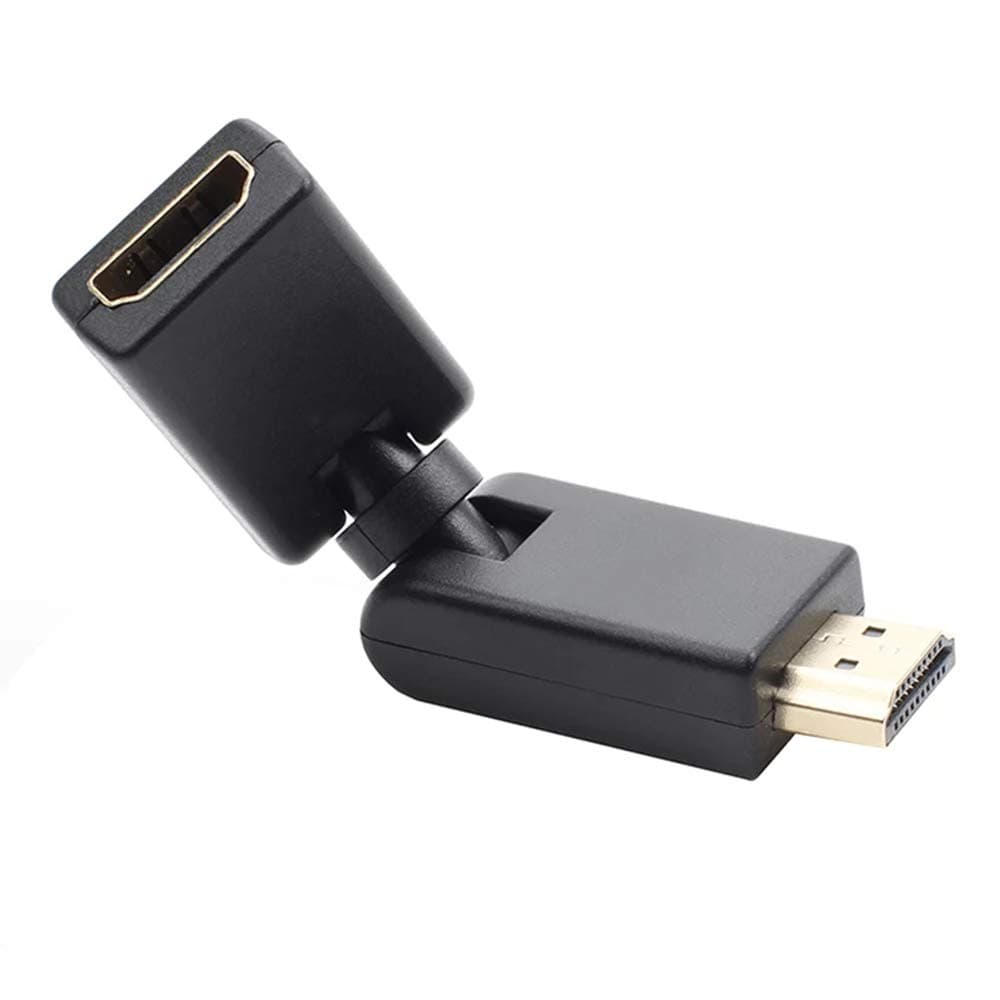 HDMI Adapter Any Angle Adjustable Rotation 90 Degree Gold Plated HDMI Connector Support 1080P HDMI Extender