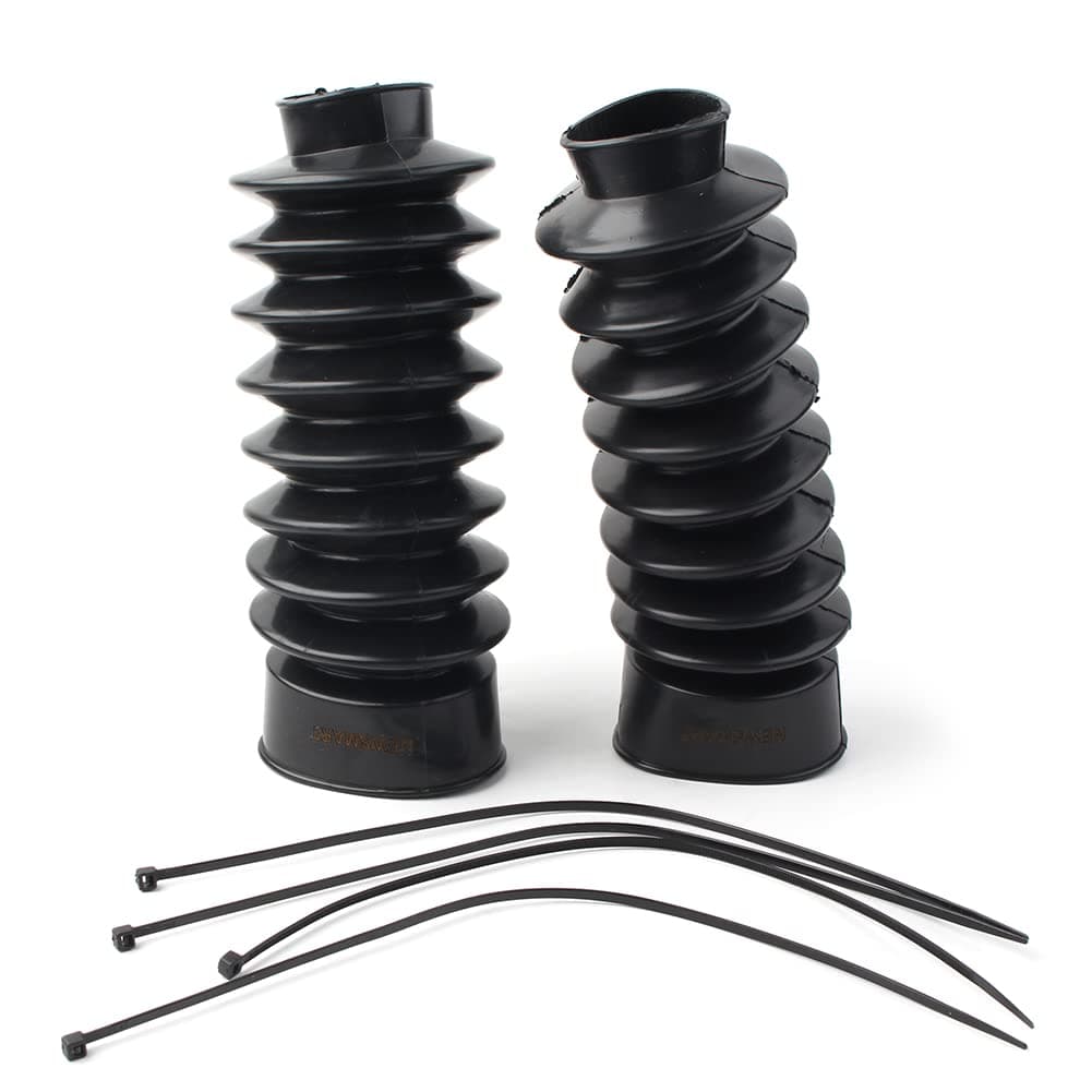 Newsmarts Motorcycle 41mm Fork Covers Front Rubber Gaiters Gators Shock Boots for Harley Softail FXST Dyna FXDWG