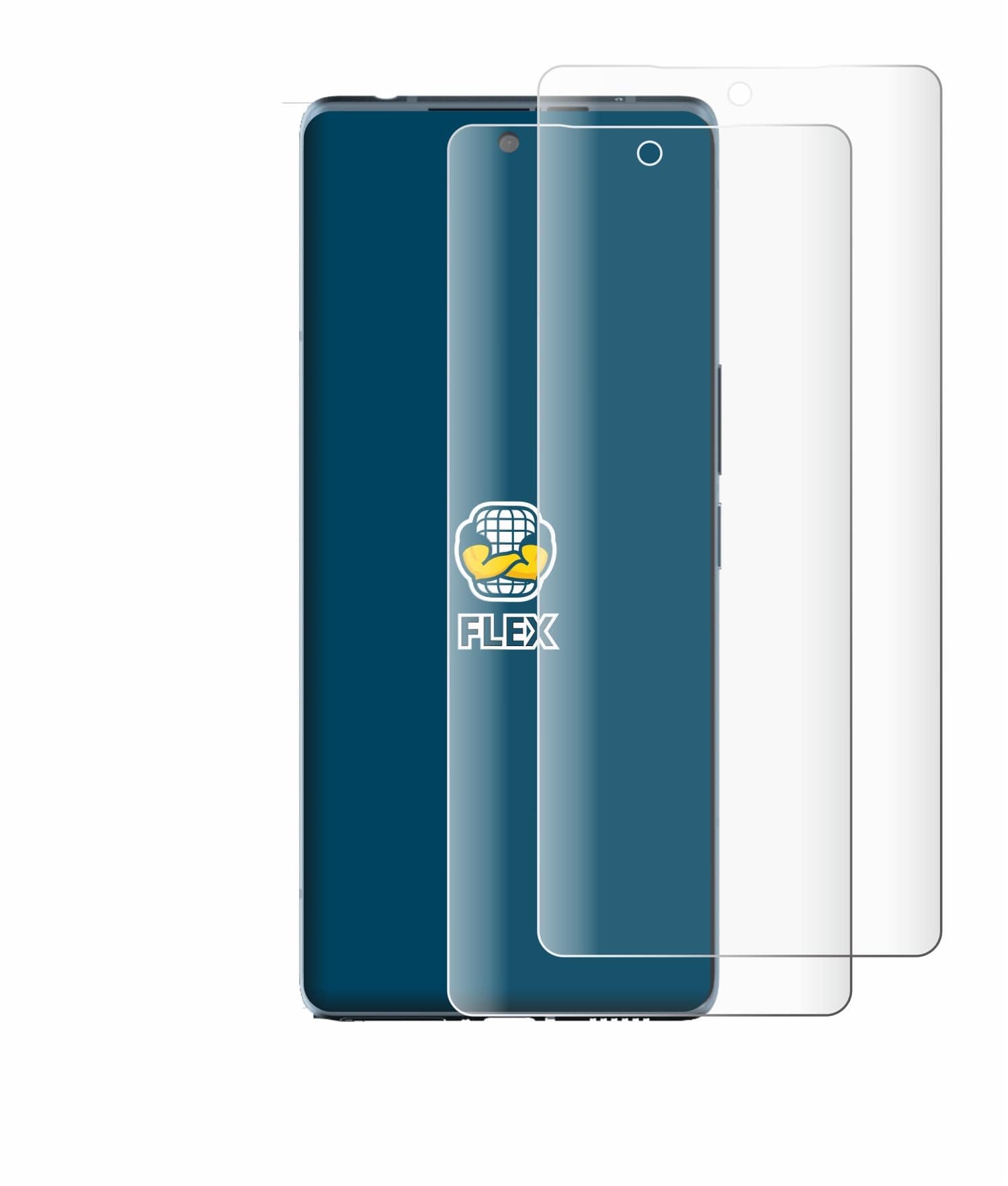 3D Curved Screen Protector compatible with HTC U24 Pro 2 Pack - Full Screen Coverage