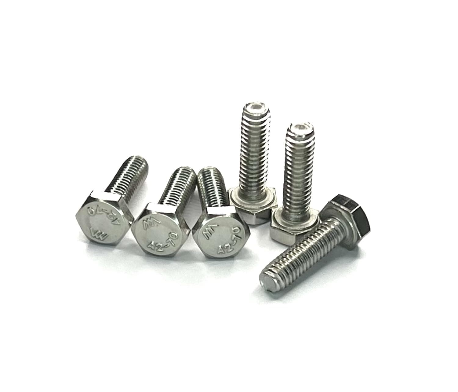 AHCA2 Stainless Steel Fully Threaded Hex Bolt (Setscrew) M8 8mm x 50mm (Pack of 25)