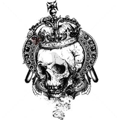 5 x Regal Skull - Temporary Tattoo by TempTatz
