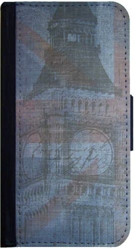 Vintage England Flag Big Ben Design, iPhone 4 Flip Case, iPhone 4s Flip Cover, Flap Case, Wallet Case, Book Style Cover, Pocket Case, Bi-Fold Cover, by Sublifascination 275