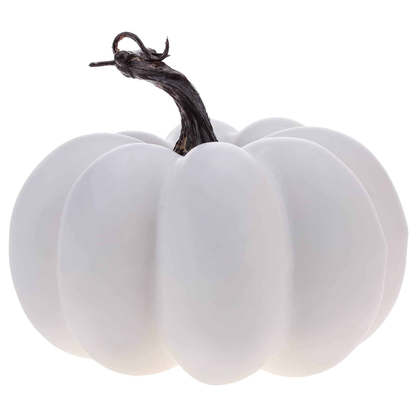 Funzhan Artificial Pumpkin Decorations 15 cm Large White Pumpkin Realistic Foam Fake Pumpkin Farm Autumn Harvest Thanksgiving Halloween Home Decor