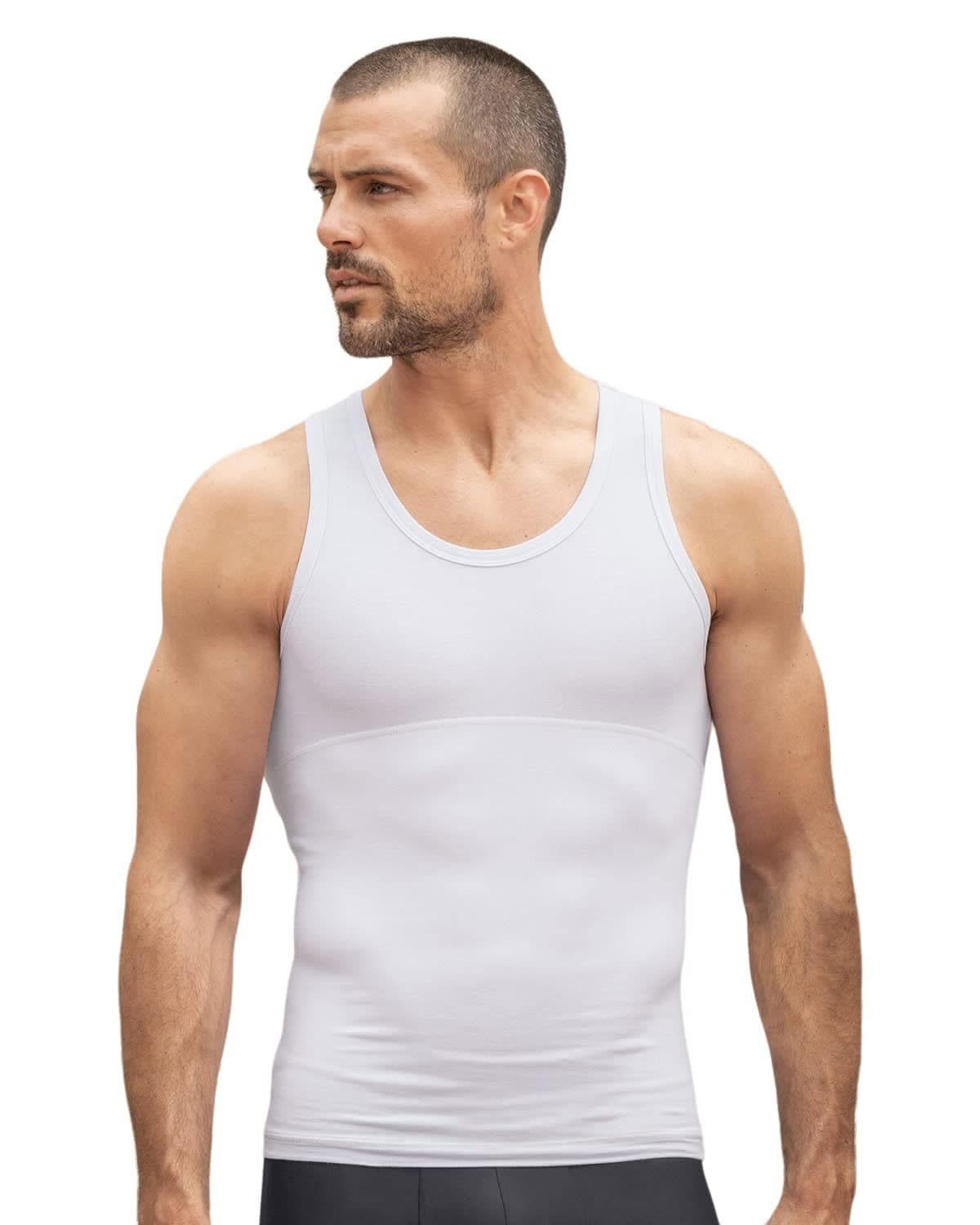 LEO Moderate Compression Shirt for Men - Slimming Tank Tops Undershirt