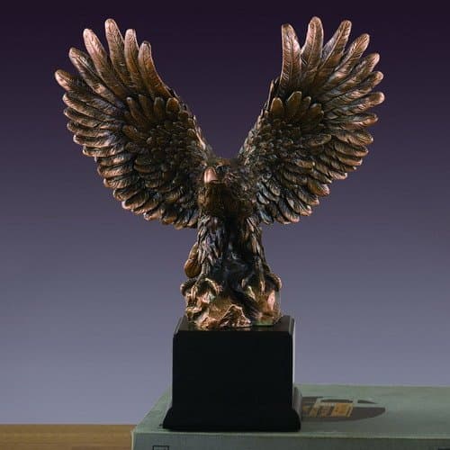 Aigoorun Broad Wing Eagle Statue - Bronze Finish Figurine