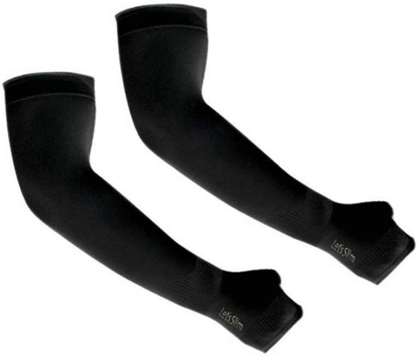 CABLE GALLERY® (2PACK) Black Arm Sleeves, Hand Socks for Men and Women (Unisex) Used for Driving,Hiking, Sports,Biking, Cycling,Sunburn, dust & Pollution Protection (2 Pair- 4 pc)