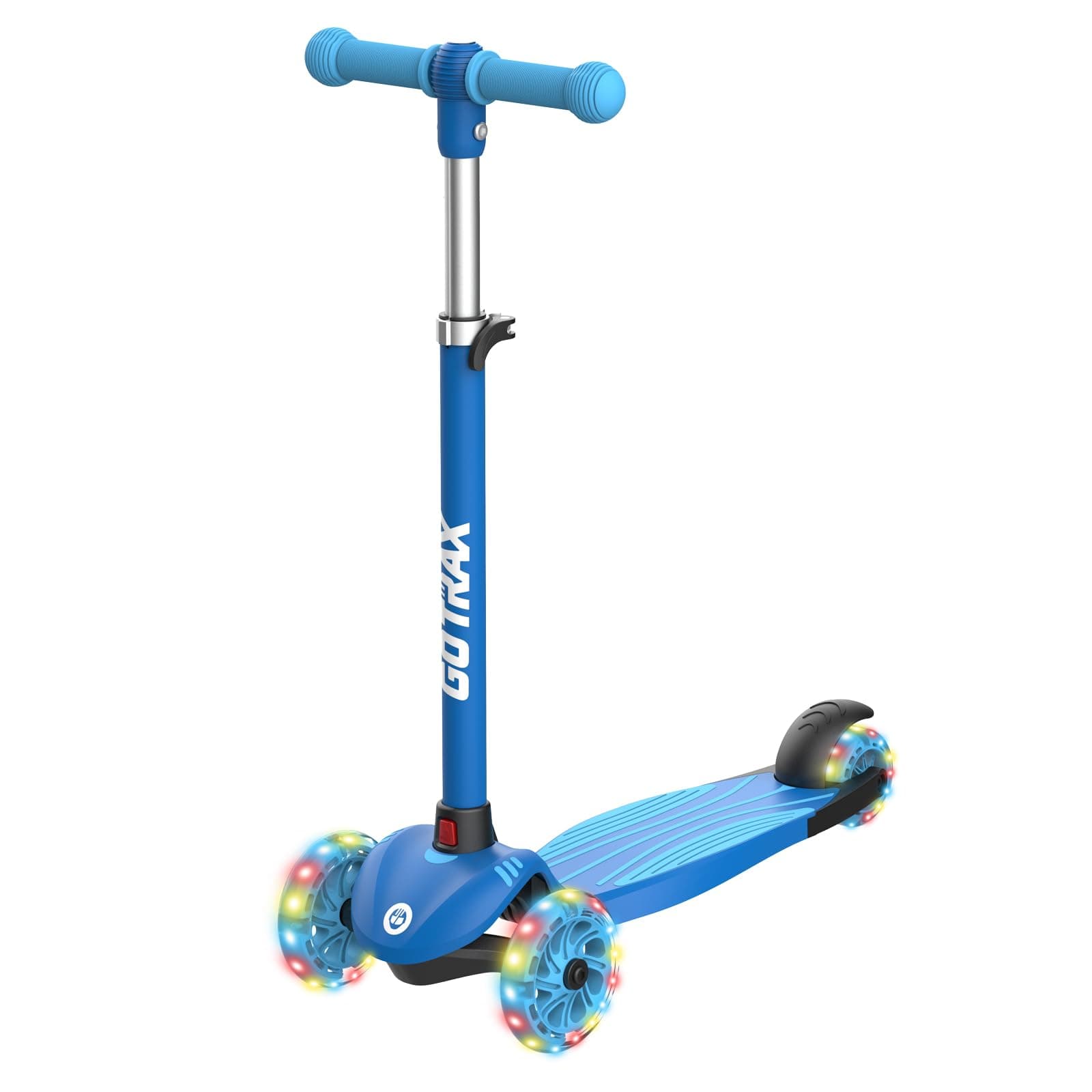 Gotrax KS2 Kick Scooter for Kids with Removable Seat and Adjustable Height, Foldable Kids Scooters with Light Up 3 Wheels for Girls and Boys Ages 2-8