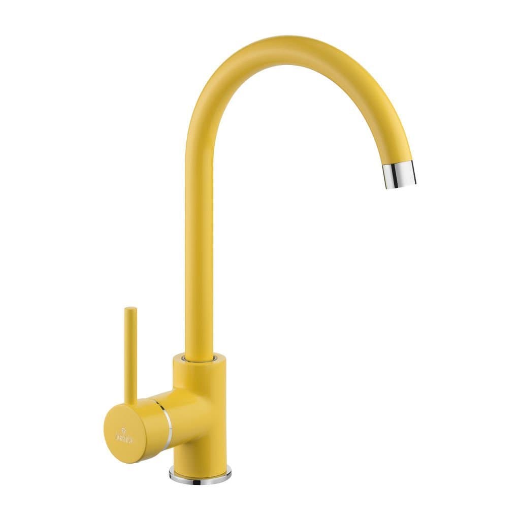 Deante Chromed Kitchen Sink tap with Fixed spout Milin BEU Y62M, Yellow