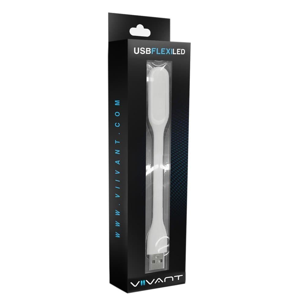 VNT-PA001 Flexible LED Lamp USB Keyboard Light, Packaged for Stocking Stuffer, Warranty, White