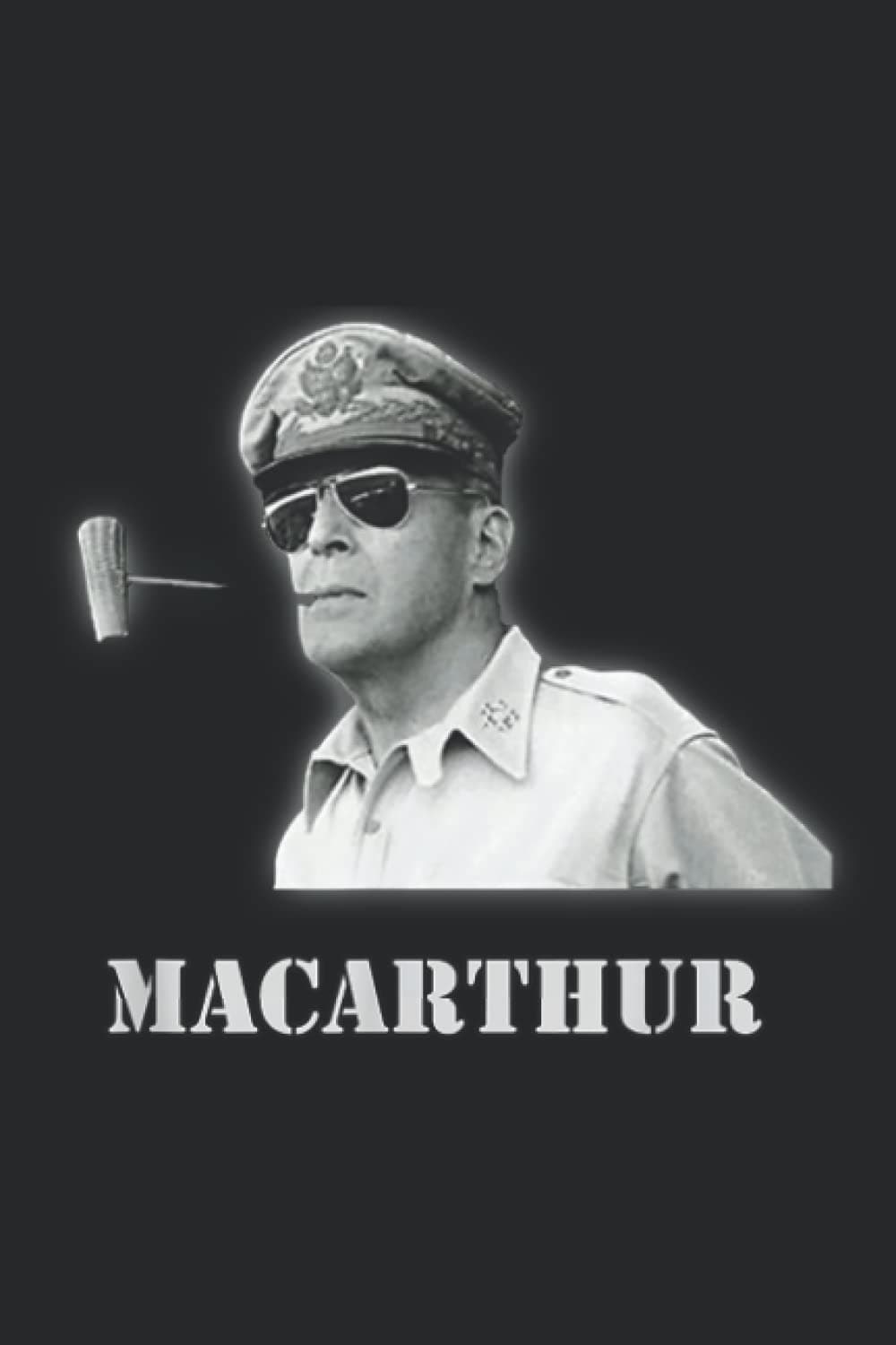 GENERAL MACARTHUR ARMY WWII PACIFIC BADASS BOOMER: Lined Blank Black Paper Notebook To Do Schedule, 6"x9", 110 Pages