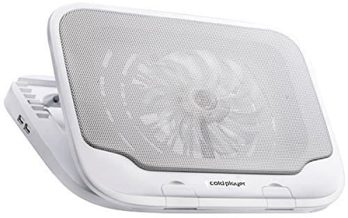 Cp930f-wt-a 12-15'' Laptop Cooling Pad with Movable Fan,2 USB Ports Hub and 6 Ergonomic Height Setting Laptop Cooling Pad