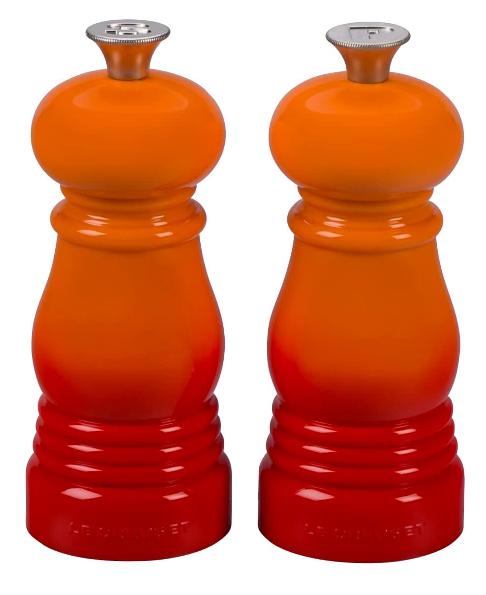 Classic Salt and Pepper Mill Set, Personal Use, Chip-Resistant ABS Plastic, Anti-Corrosion, 11 cm, Volcanic, 96002500090000