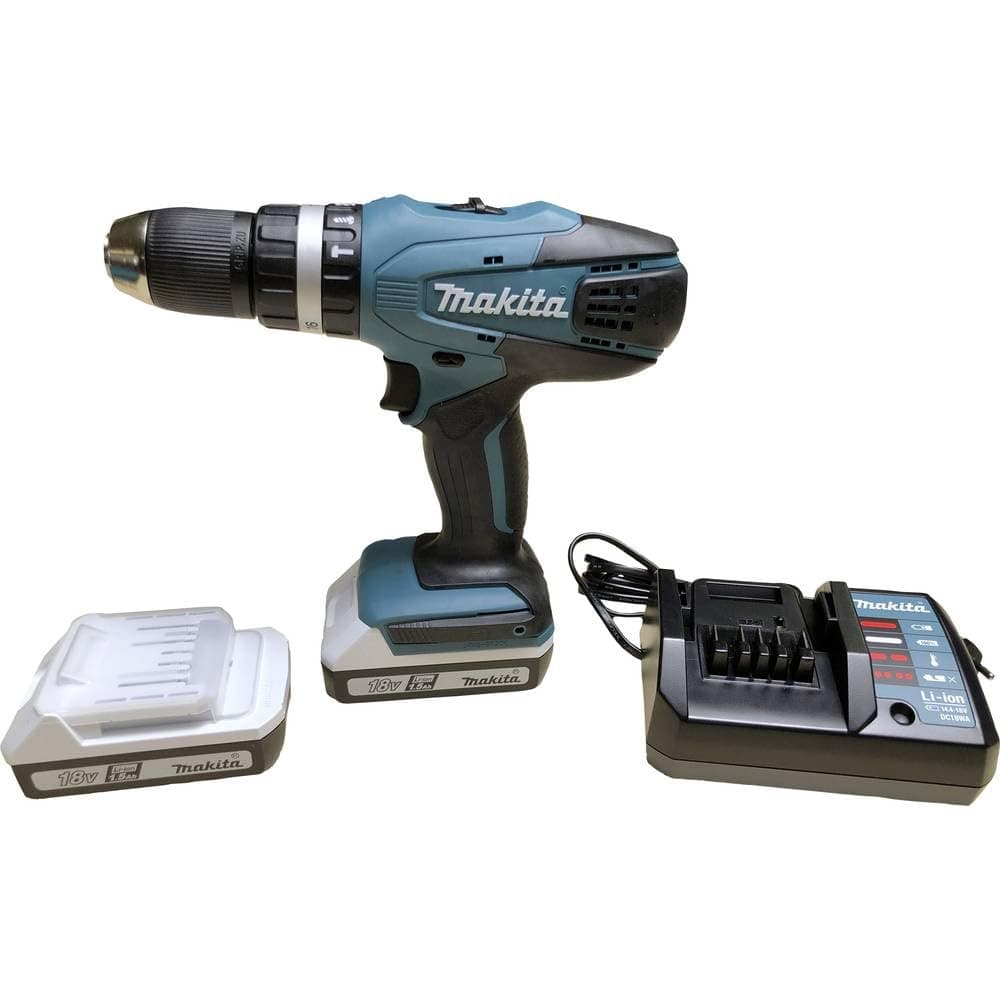 Makita DF457DWE Cordless Drill 18V Black Blue
