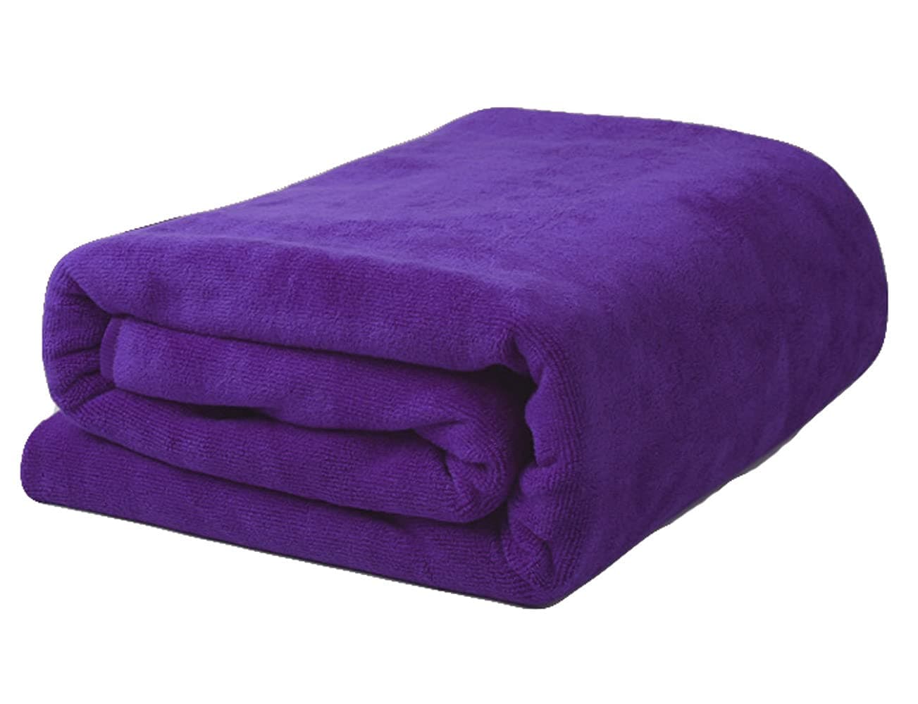 Microfiber Luxury Bath Sheet Extra Large Bath Towel Fast Drying Beach Towel (36 Inch X 72 Inch, Purple)