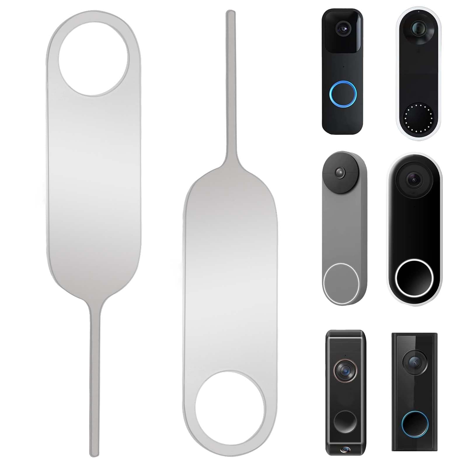 4-Pack Doorbell Key Tool, Doorbell Opening Pin Tool, Release Removal Pin Security Key Replacement Tool Compatible with Arlo, Nest and Eufy Video Doorbell Remove Doorbell Mount and Battery Replacement