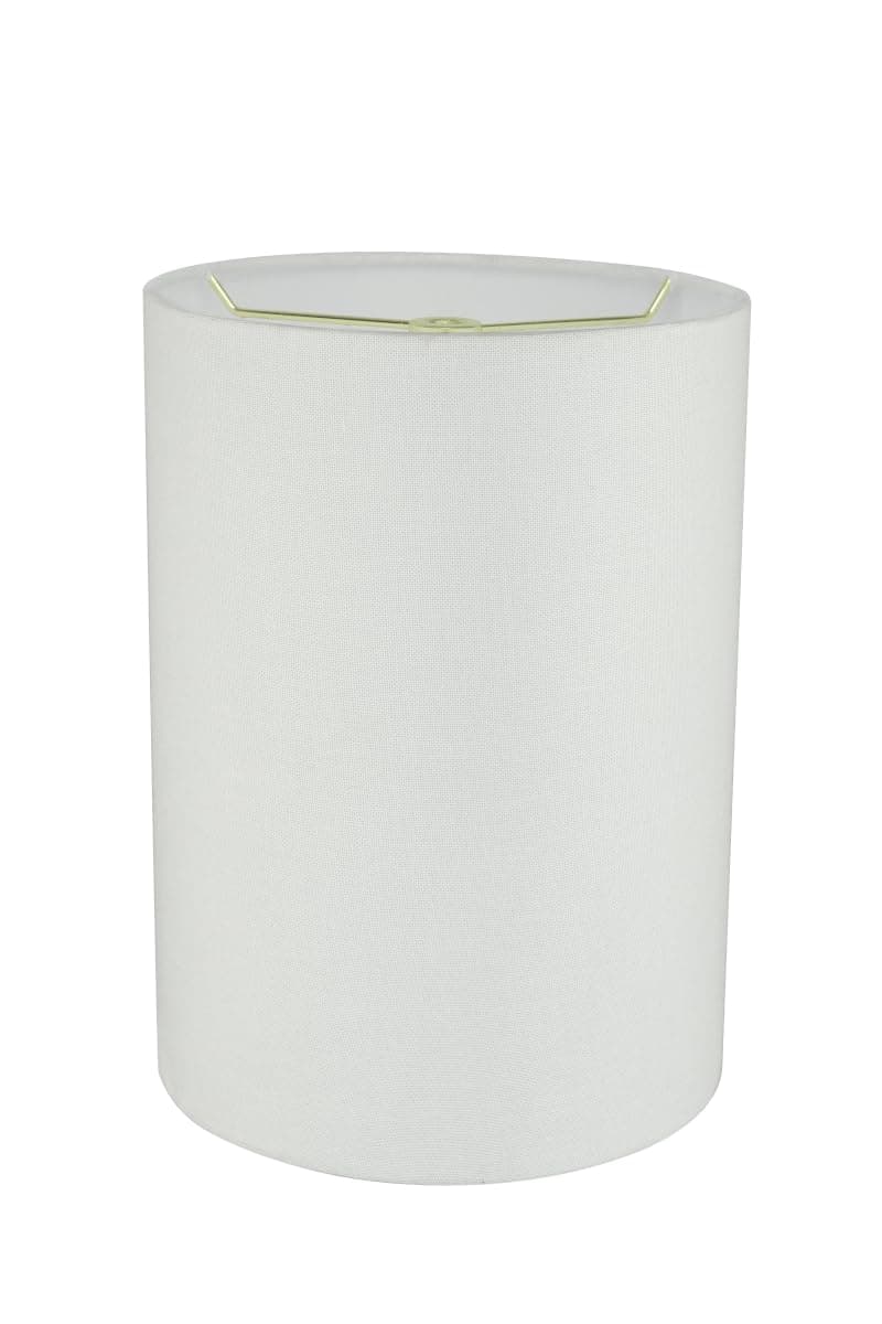 Aspen Creative 31261 Transitional Drum (Cylinder) Shaped Spider Fitter Lamp Shade in White Linen, 8" wide (8" x 8" x 11")