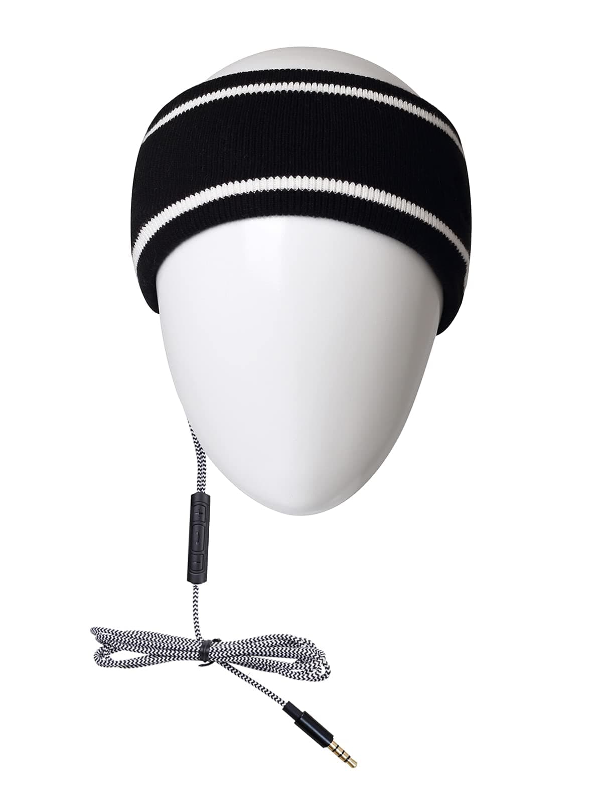 Sleep Headphones with Mic, Volume Play/Stop Control Button and Ultra Thin Speakers. Perfect for Sleeping, Sports, Air Travel, Meditation and Relaxation (Black)