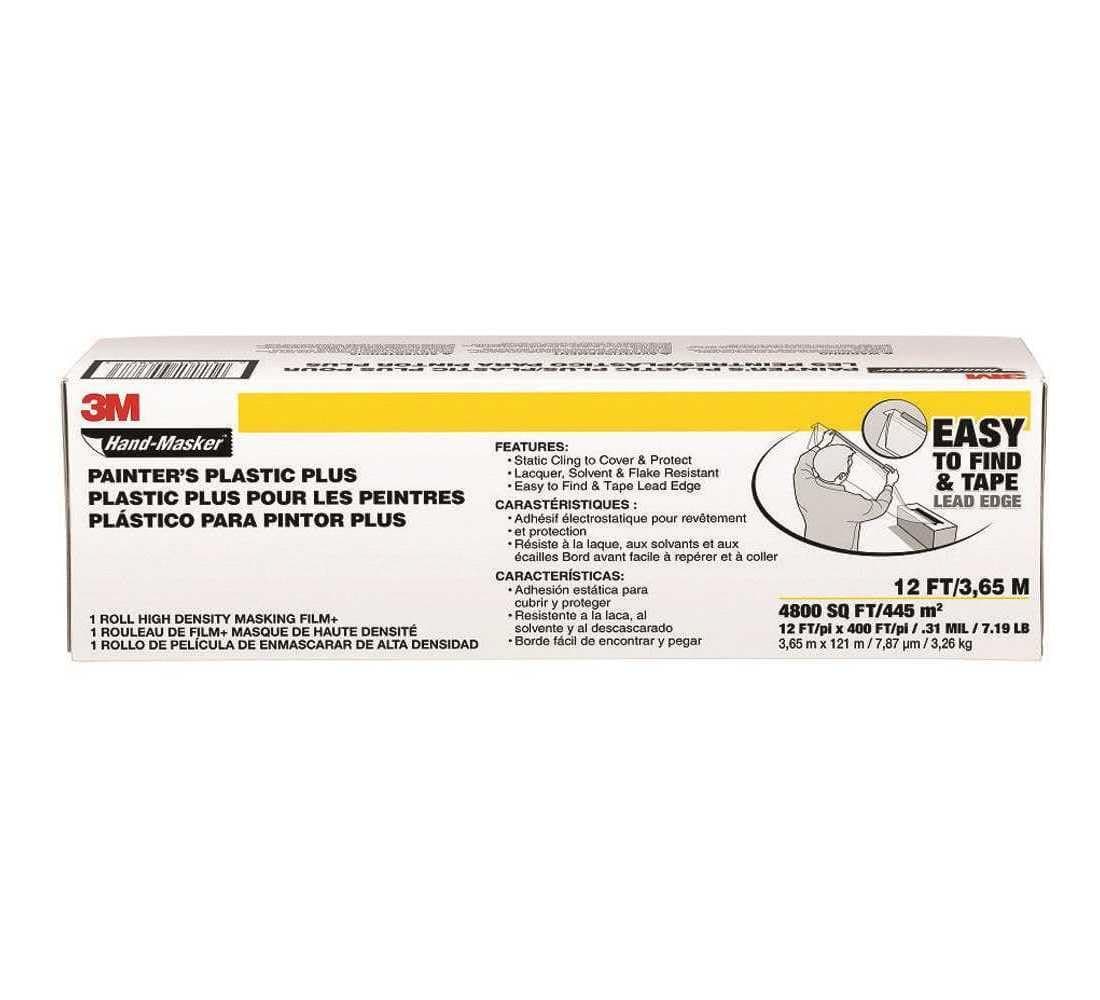 Hand masker Painters Plastic Plus MFB-12, 12 ft x 400 ft x .31 mil(3,65 m x 121 m x .00787 mm)