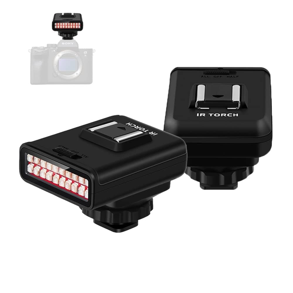 Ordro LN-3 IR Night Vision Light for Enhancing Camera Night Shooting Visibility, 1/4 Hot Shoe Compatible DSLR/Ordro Camera, 850nm IR Light USB Rechargeable IR Photography Light (Ghost Hunting Device)