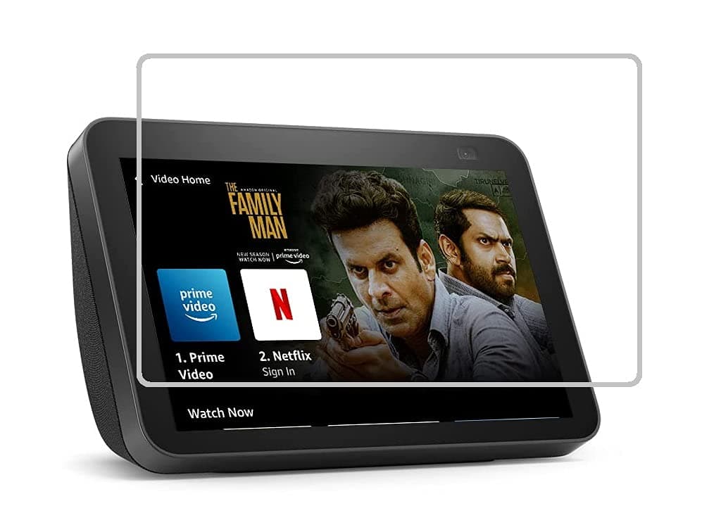 M.G.R.J® Tempered Glass Screen Protector for All new Echo Show 8 (2nd Gen, 2021 Rel) (8" inch)