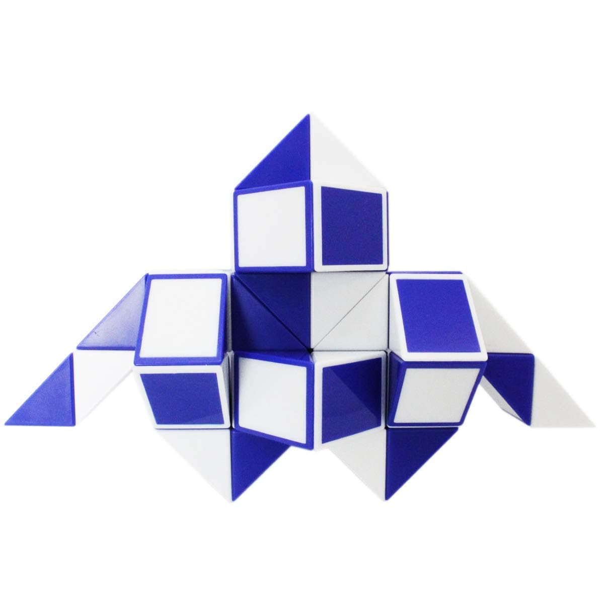 Mipartebo Magic Snake Cube Twist Puzzle 48 Wedges Large Size Twist Fidget Snake Toys Gift Party Favors Game Goodie Bag Fillers for Kids Adults Teens Blue