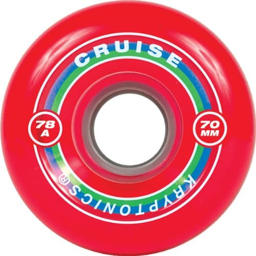 Kryptonic Cruise 70mm 78A Skateboard Wheels, Red